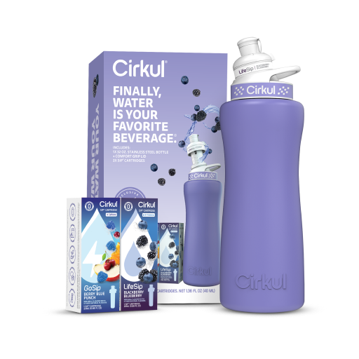 32oz. Matte Periwinkle Stainless Steel Bottle Starter Kit O3