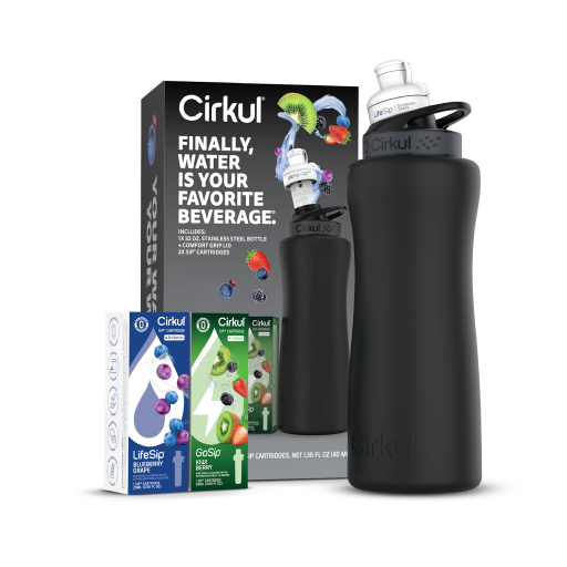 32oz. Matte Black Stainless Steel Bottle Starter Kit Y8